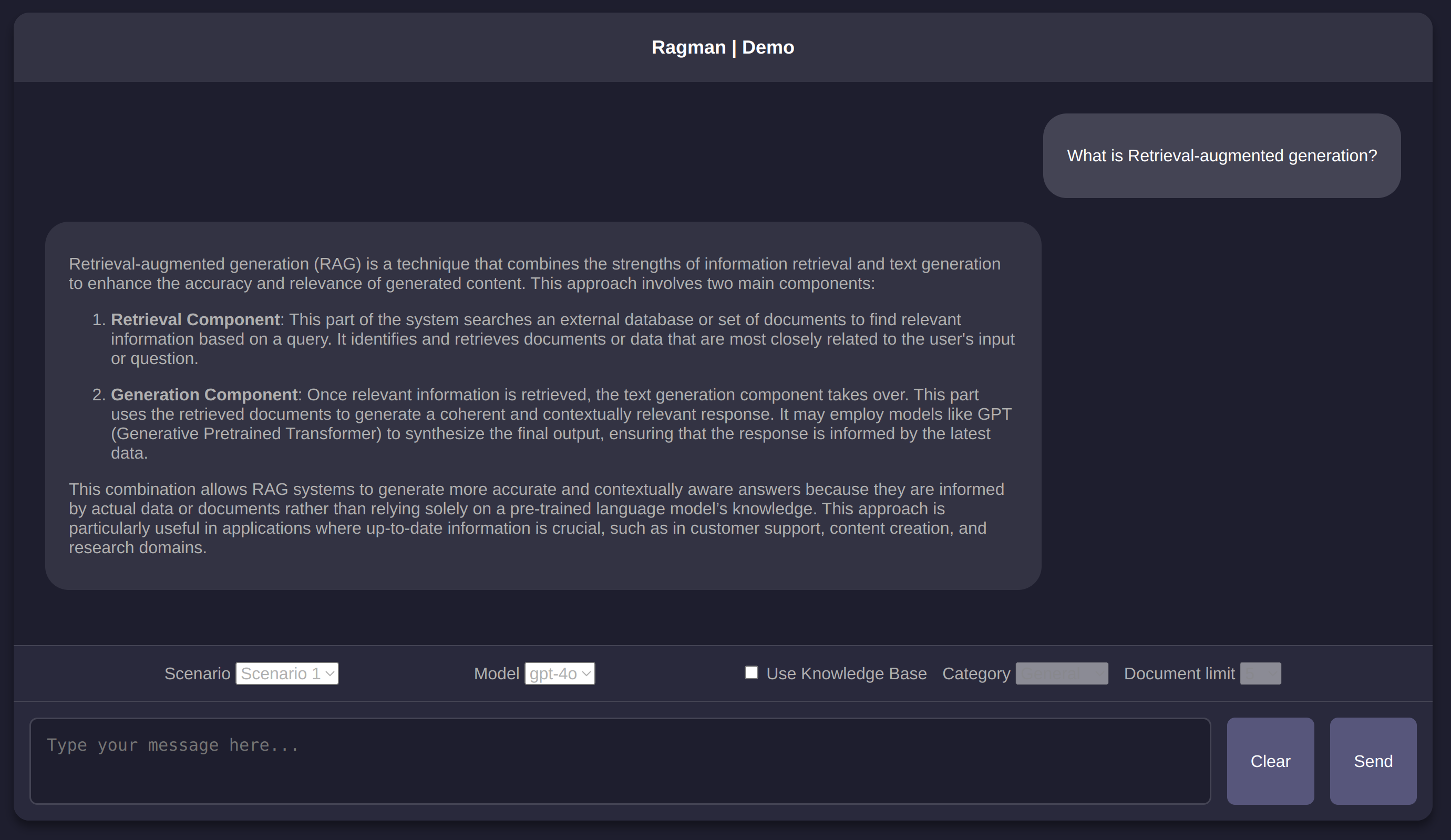 Ragman chat demo